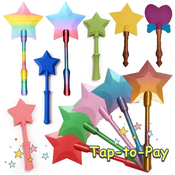 Suporte de Pagamento Portátil Sem Contato para Cartão de Crédito Star Toys para Supermercados Diários QZ3J