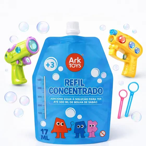 Refil Líquido Bolha Colorida Lança Bolhas Recarregue Frasco Sabão Liquido Original