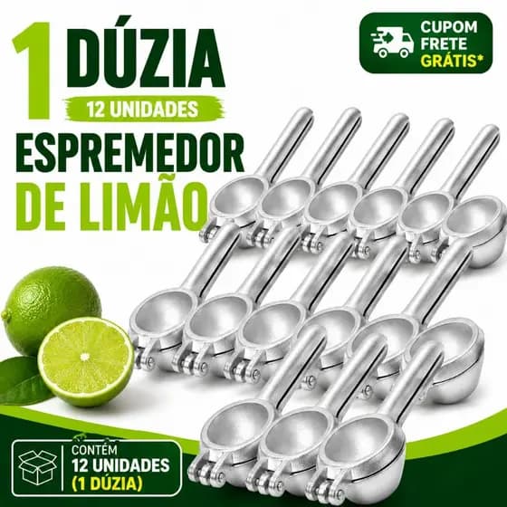 Espremedor De Limão De Alumínio Super Prático Para Casa E Cozinha 17 cm 12 Unidades