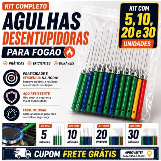 Agulha para Desentupir Fogão 🔥 Limpeza Bico Fogão | Desentupidor Profissional