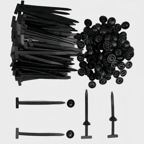 Kit 100 Abraçadeira Nylon Enforca Gato Cinta Plástica Universal Travamento Automático Carro