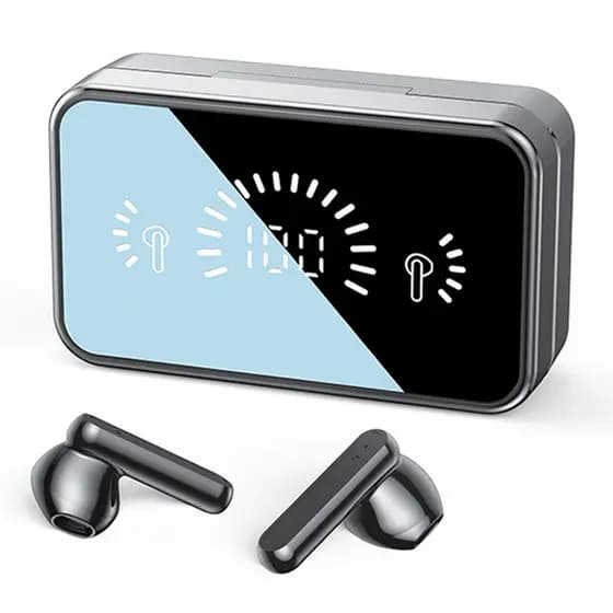 S20 Fones De Ouvido TWS Sem Fio Duplo com Case Suporte de Celular Bluetooth 5.2 IPX5 Com Microfone, Esportivo