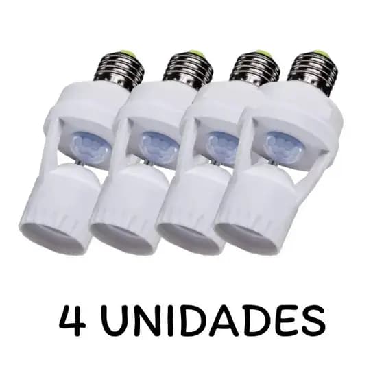 Sensores de Presença PIR com Controle de Luminosidade – Soquete E27 Bivolt/ Liga/Desliga Automático