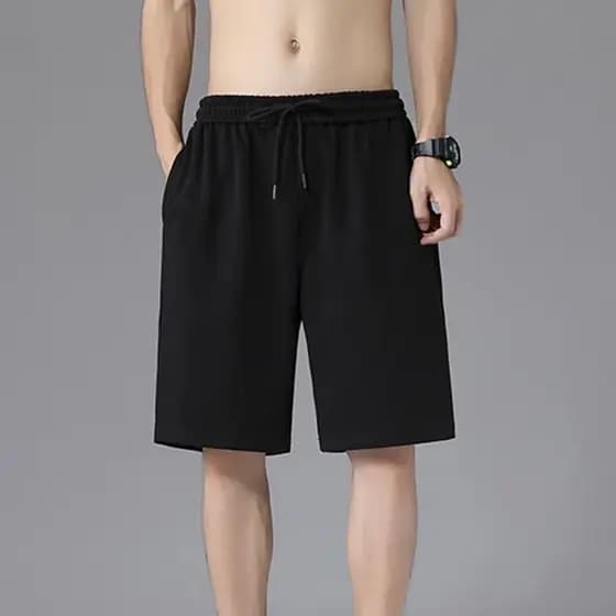 Calças esportivas masculinas versáteis e finas, shorts esportivos soltos para basquete, shorts casuais de verão, estilo