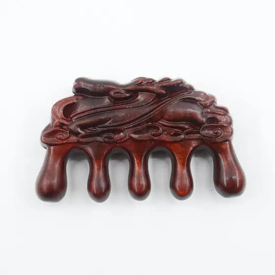 Pente de massagem de cervo de sândalo vermelho Pente de massagem de levantamento Facial Pente de sândalo multifuncional