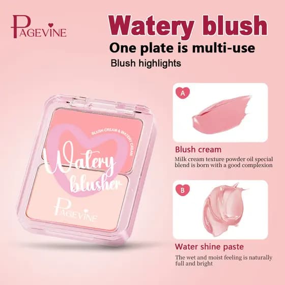 PÁGINA VINE Hidratante Blush Creme Natural Iluminador Tridimensional Transparente Hidratante Multiuso Hydr