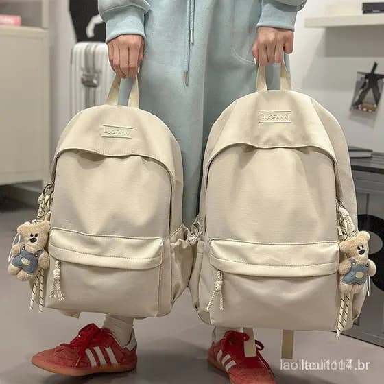 Mochila feminina para estudantes da Universidade Lazawa, mochila para computador de grande capacidade para estudantes do