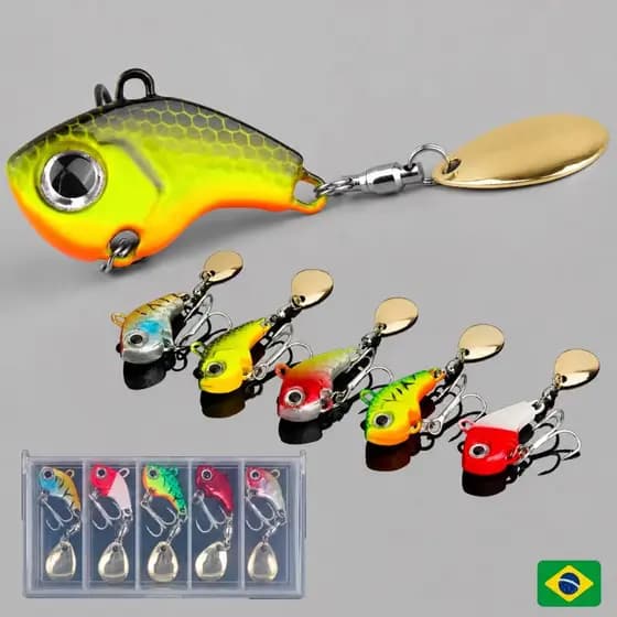 Isca Artificial Metal Vib Micro Colher Giratória Spinner Ultralight Pesca Tilápia Traíra Tucunaré