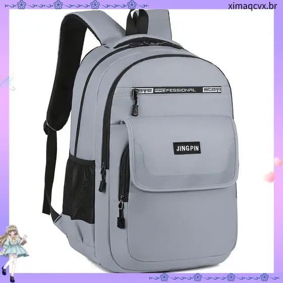 Mochila Masculina Junior High School Alunos da Escola Primária Mochila Feminina Versão Coreana Mochila Reflexiva Segura