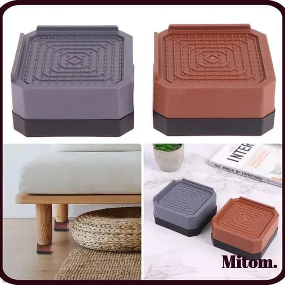 MITOM 1/4 Unidades De Almofadas Para Pernas De Mesa , Extensores De Altura , Protetor De Pés De Cadeira À Prova D'água ,