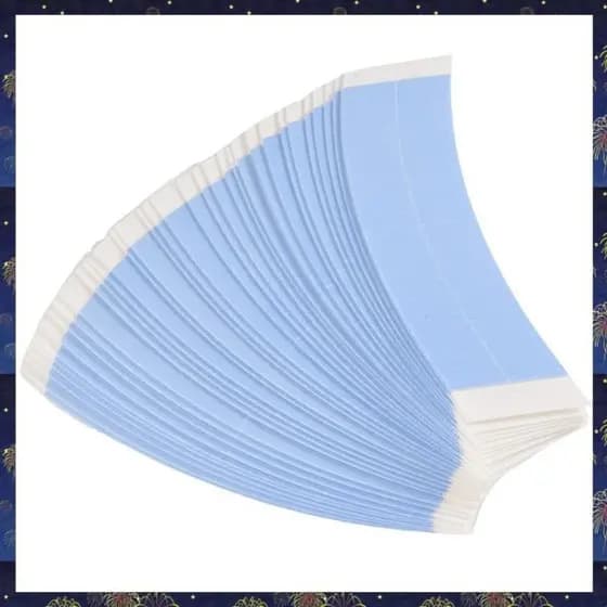 36PcLot Blue Fita Adesiva Fixa Dupla Para Cabelo Extendida À Prova D'água Película De Peruca De Renda Com Linha De Fenda