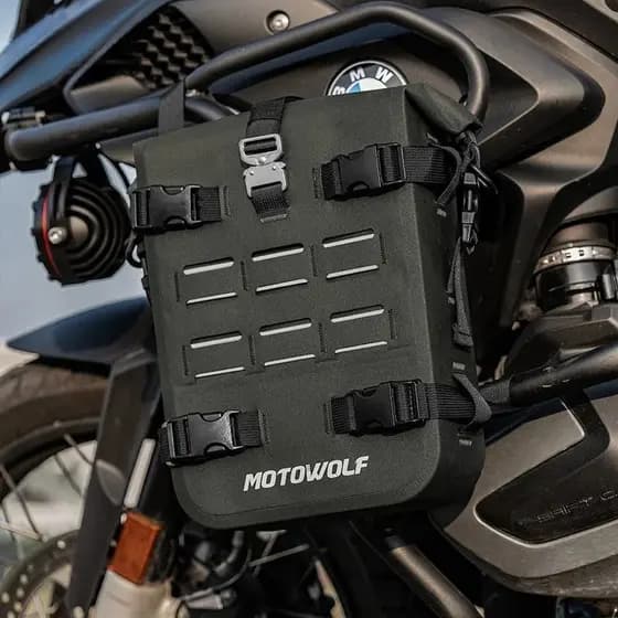Bolsa Lateral Moto Grande Impermeável Durável - Off-Road Aventura Recomendado