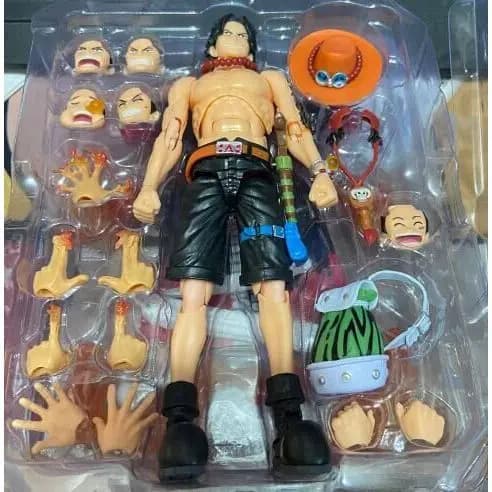 Figura de Ação SHF One Piece Portgas D. Ace Sabo Luffy de 17cm, Kit de Modelo, Brinquedo Colecionável para Crianças