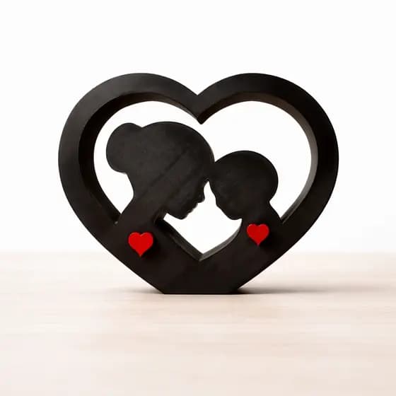Decoração Mãe e Filho com Coração | Presente Criativo Emocional Amor Materno Enfeite Para Casa