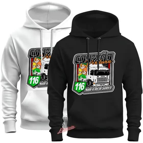 Conexão Da Verdura Blusa Moletom Moletom Masculino Feminino, Blusa Agasalho Moletom caminhoneiro grupo Conexão Da Verdu
