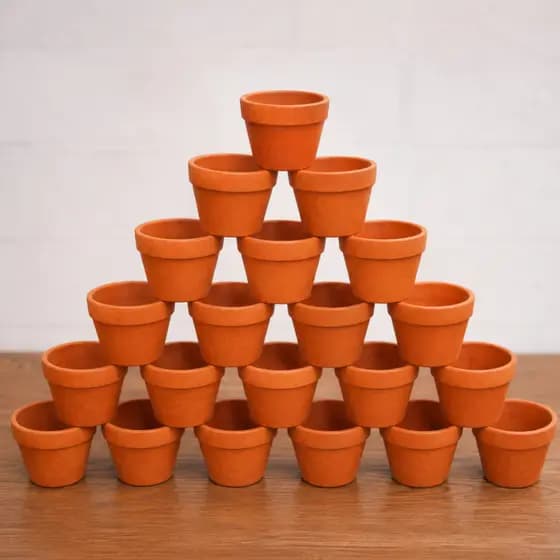 Kit Vasos De Barro 25 Un Jardim Plantas Naturais Para Suculentas Cactos Lembrancinhas Decoração