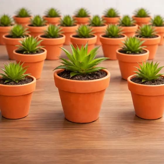 20 Kit Mini Vaso De Barro Cerâmica P/ Lembrancinha Dedal 5cmx4cm