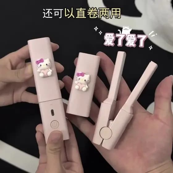 Mini clipe reto dormitório ferro de ondulação de baixa potência portátil ondulação de cabelo reto tala de dupla utilizaç