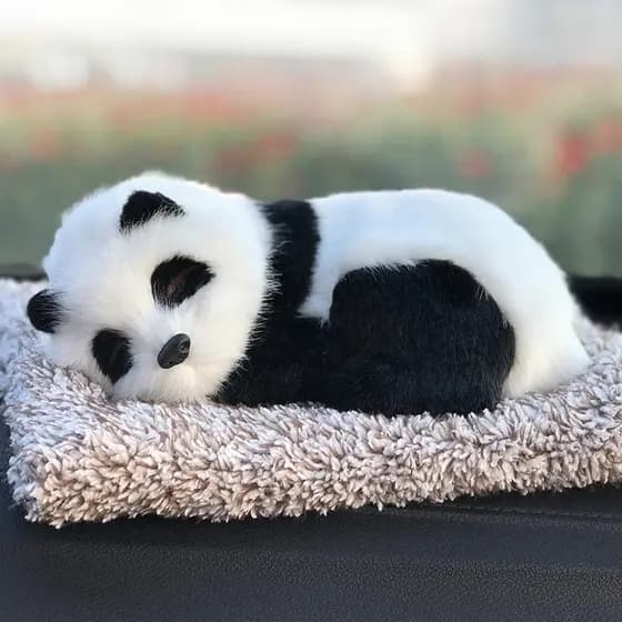 2025 novo estilo influenciador Panda mini decorações de carro simulação Animal decorações de carro carvão ativado Interi