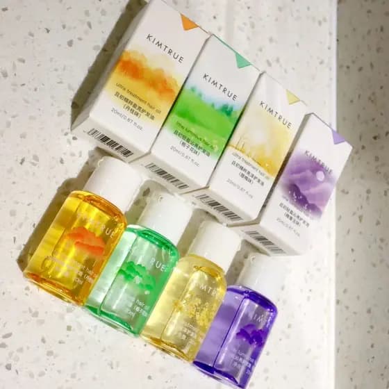 Kimtrue e primeiros cuidados com os cabelos óleo essencial Fig gardênia fragrância Floral melhora o Frizz Split-Fork rep
