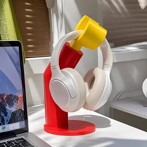 Suporte de fone de ouvido ornamentos criativos cabide de computador acessórios prateleira de mesa decorações fixas antid