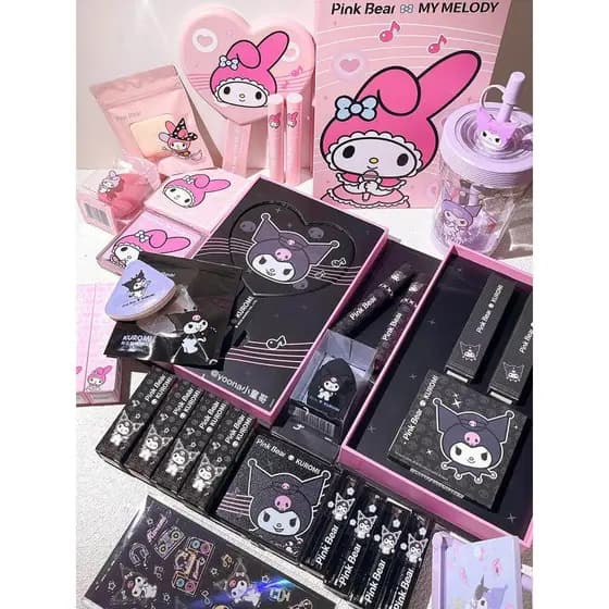 PINKBEAR PINKBEAR Bear Lip Glaze Kuromi Melody Co-Branded R420 Batom Cool R200 Denim Lip Mud A107