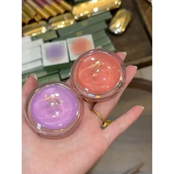 Fora do escritório Um bom sangue!OOO Air Blush Creme Multiuso Taro Purê Roxo Expansão Cor 3g