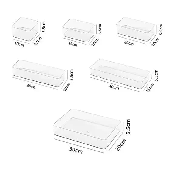 Compartimento de mesa estilo japonês transparente artigos diversos cosméticos papelaria caneta nota manual caixa de arma