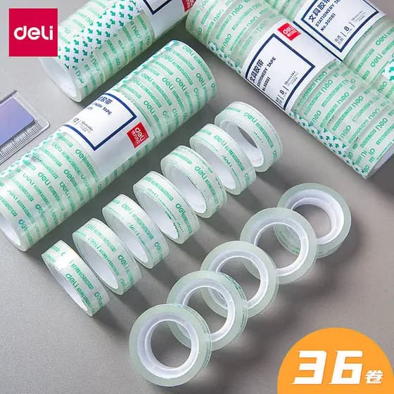 Deli Papelaria Fita 1.2 cm Mão-Tearable Mão-Viscose Fita Estreita Papelaria Atacado Rolo Pequeno Tamanho Pequeno Pergunt