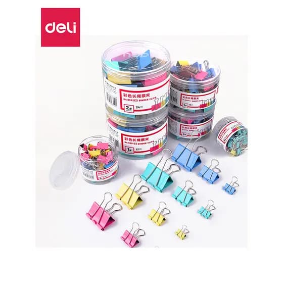 Deli Dovetail Clip Longtail Clip Clipe de bilhete de ferro Pasta de contas pequenas Papel de teste Clipe de ferro Materi