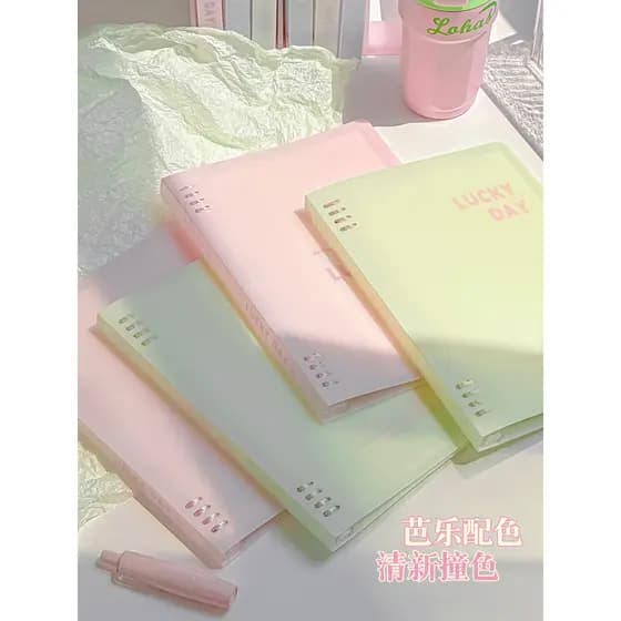 Caderno de pasta de cores contrastantes de segunda classe de três anos b5 Pasta removível sem mão em valor de alto ano E