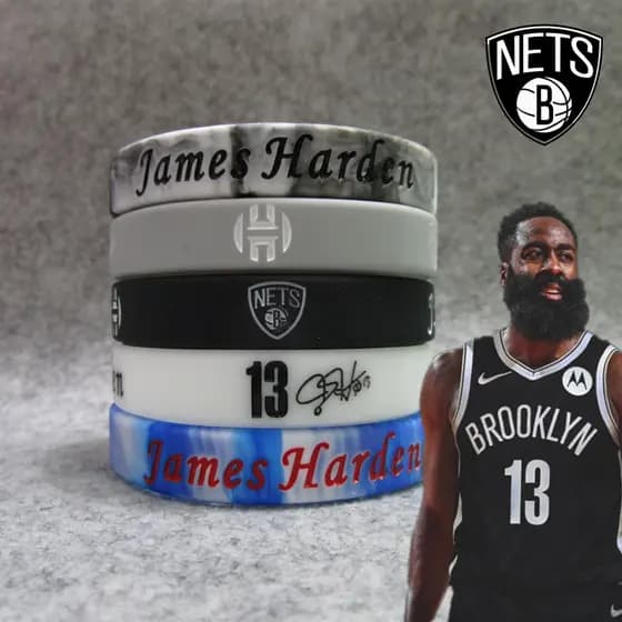 Basket Basketball Star Nets No. 13 Harden Signature Sports Pulseira Silicone Pulseira Estudante Casal Masculino Feminino