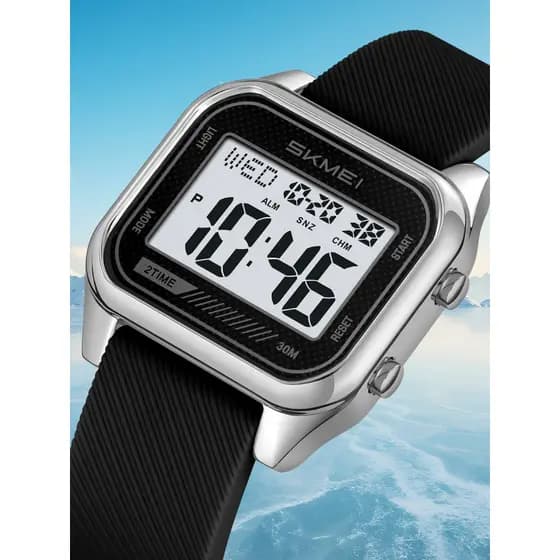 Momento beleza masculino estudante relógio eletrônico à prova dwaterproof água esportes ao ar livre relógio multifuncion
