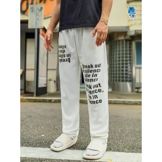 Icebreaker estilo americano calças de basquete retas dos homens verão novo estilo solto calças de treinamento Casual bra