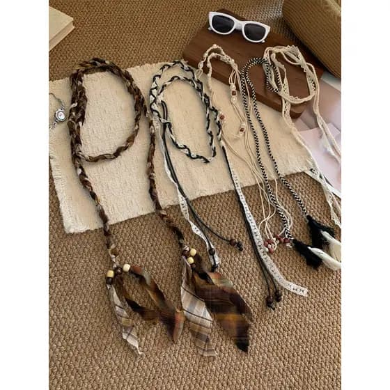 Estilo étnico boêmio trançado corda de cintura moda feminina High-End franja combinando saia cintura corrente All-Match
