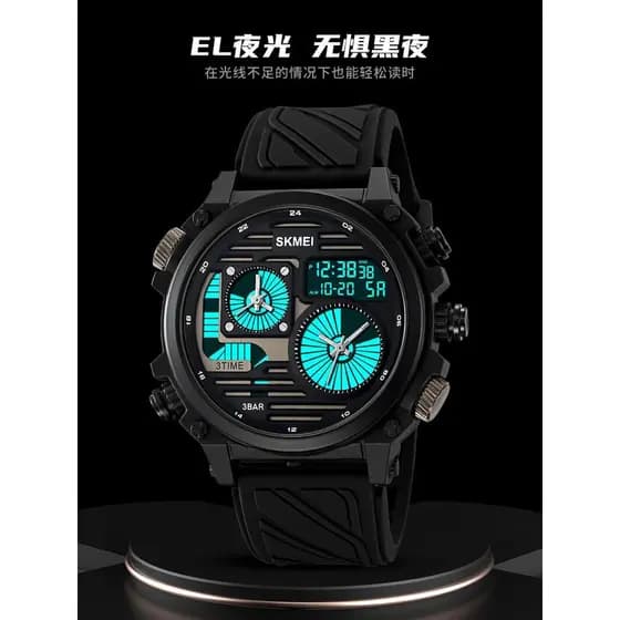 Momento beleza grande Dial relógio esportivo estudante masculino relógio eletrônico despertador à prova dwaterproof água
