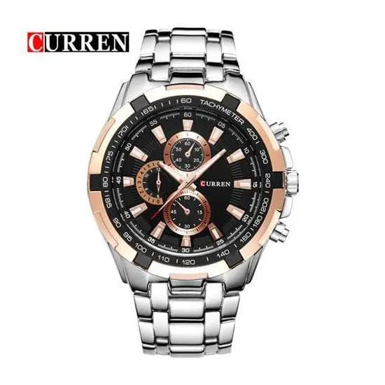 Frete grátis genuíno CURREN All-Steel High-End à prova d'água relógio masculino relógio de quartzo relógio de pulso de e