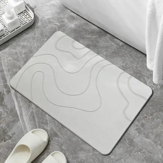 Diatom lama tapete de chão cozinha banheiro porta entrada tapete antiderrapante descartável quadrado pé tapete absorvent
