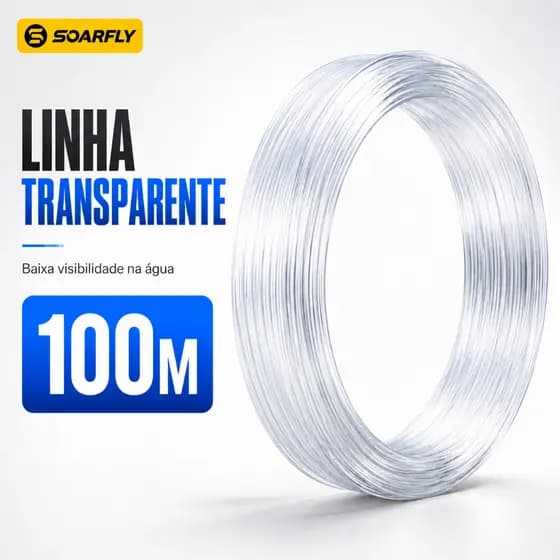SOARFLY 100m Transparent Nylon Fishing Line High Strength 0.325mm No. 2.0