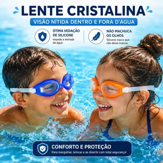 Óculos De Natação Infantil Juvenil/Adulto - Piscina Mergulho