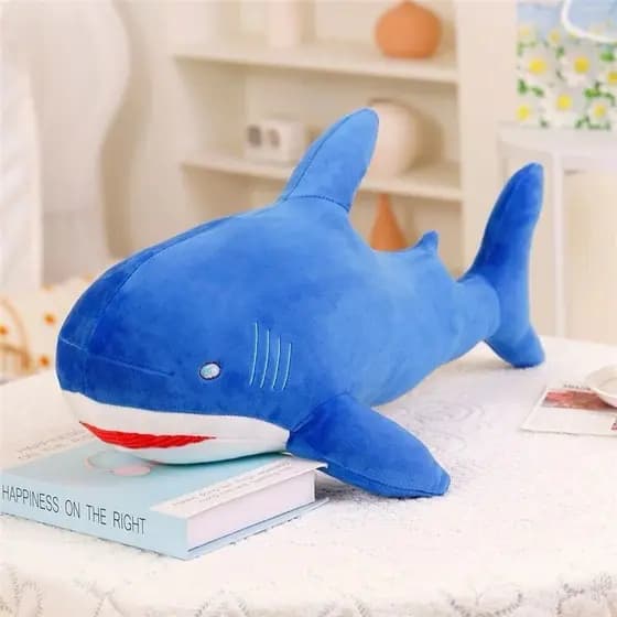 Pelúcia Tubarão 80cm Boneco de Plush Gigante Macio Almofada Decorativa Presente Infantil Envio Imediato
