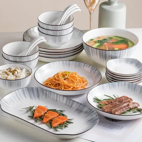 Colher de sopa de cerâmica estilo japonês grande sopa doméstica colher de cabo longo colher grande pintada a ouro osso C