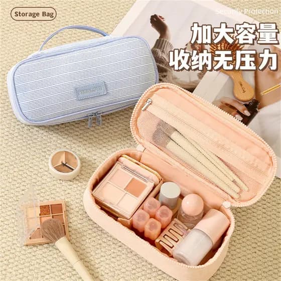 Saco de armazenamento de pincel de maquiagem portátil feminino portátil High-End sentir simples saco de produto de cuida