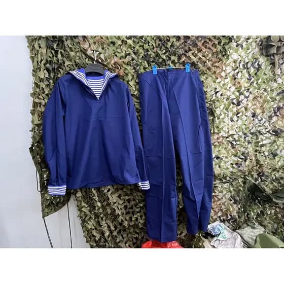 Bens antigos originais 80/90s mar azul verão mar marinheiro uniforme coleção filme televisão tiro navio uniforme