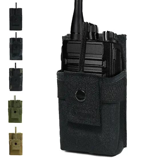 Saco de equipamento de comunicação tático Universal MOLLE Walkie-Talkie saco ajustável patrulha Civil camuflagem saco de