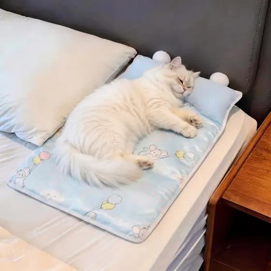 Almofada de gelo para animais de estimação, almofada legal para dormir, tapete legal para cães, verão, seda gelada, almo