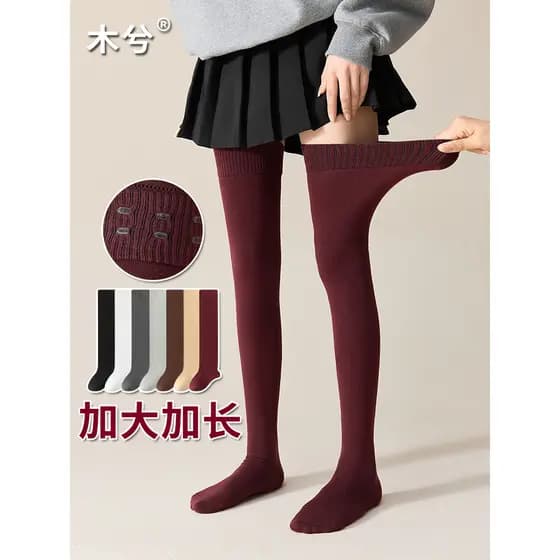 Meias acima do joelho femininas outono inverno meias finas meias femininas coxa extra grandes meias de comprimento extra