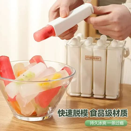 Bandeja de gelo de Silicone barra longa grande cubo de gelo molde uísque grau alimentício geladeira caixa de gelo grande