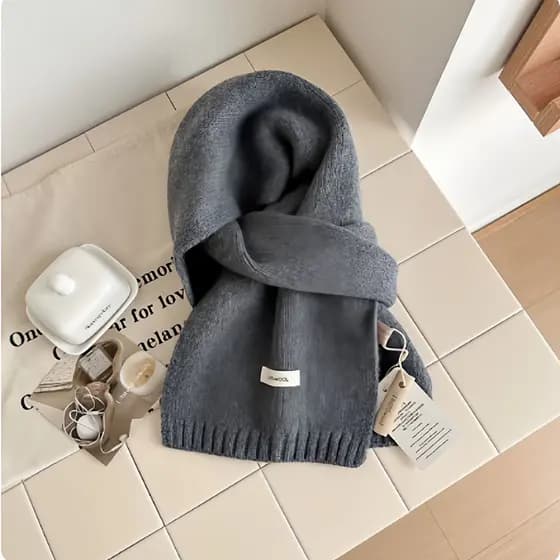 100% lenço de malha de lã pura masculino feminino outono inverno All-Match Extra grosso quente cor sólida cachecol de ca