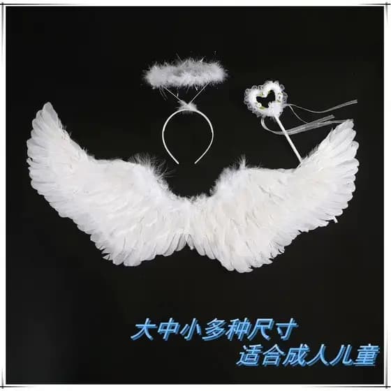 Dia anjo pena asas brinquedo adereços de casamento presente do feriado crianças adulto vestir-se desempenho adereços flo